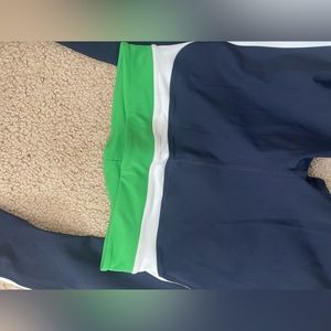 Splits 59 high rise contrast navy leggings sz medium